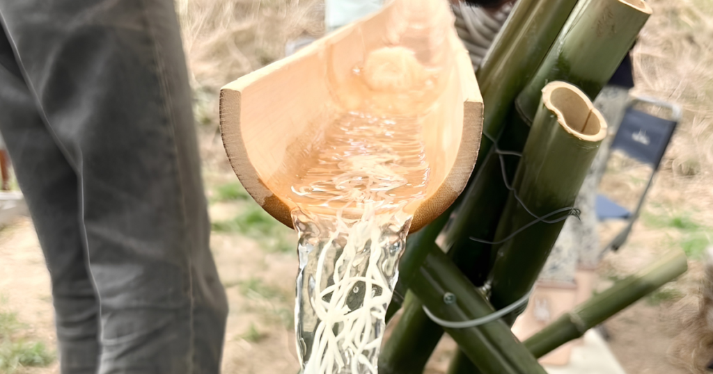 ななしさいえんの夏のイベント「そーめん流し」